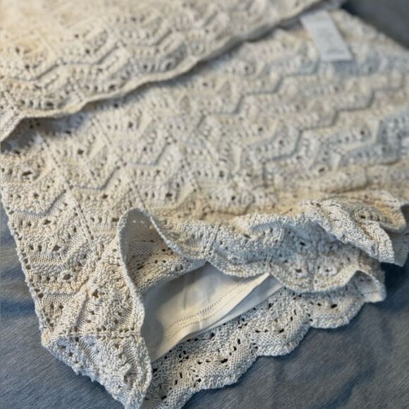 Pink Rose Cream Crochet Halter Top & Shorts 2 Piece - Size Medium - Picture 5 of 8